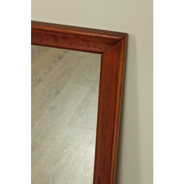 Vintage Solid Cherry Wood Frame Rectangular Wall Mirror Chairish
