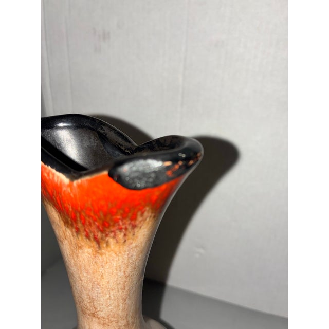 Ceramic 1969 Royal Haeger Volcanic Flame Vase Rare Bittersweet Crème Glaze For Sale - Image 7 of 12