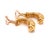 Metal Cartier Panthere 18k Tri-Color Gold Clip On Huggie Earrings w/Paper For Sale - Image 7 of 11