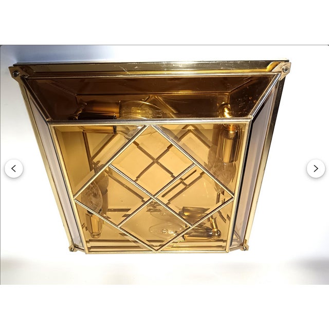 Modern Art Deco Murano Glass Ceiling Light, 1970s For Sale - Image 11 of 12