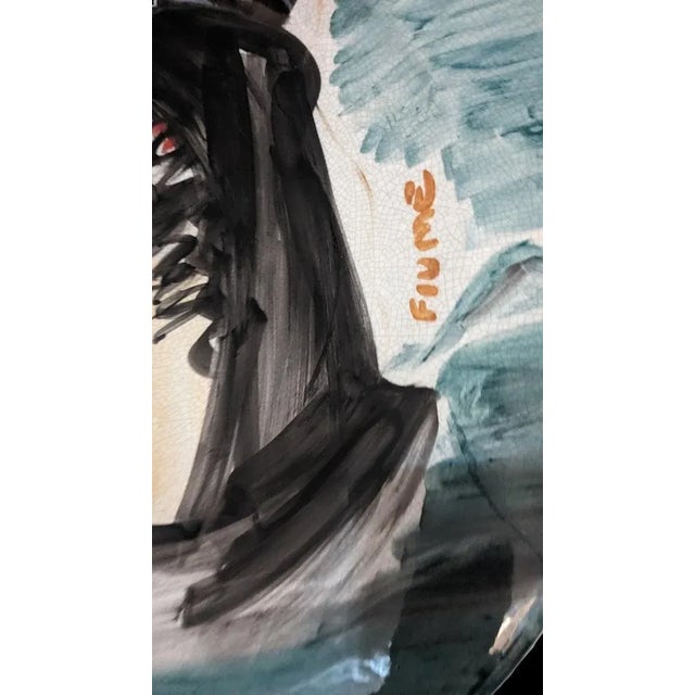 Modern Authors Proof Multiple on Ceramic by Salvatore Fiume for Antica Bottega Rossicone Milan, 1970s For Sale - Image 3 of 6