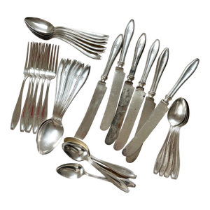 Early 20th Century Silverplate Flatware Set by Simeon L. & George H. Rogers Company- 30 Pieces