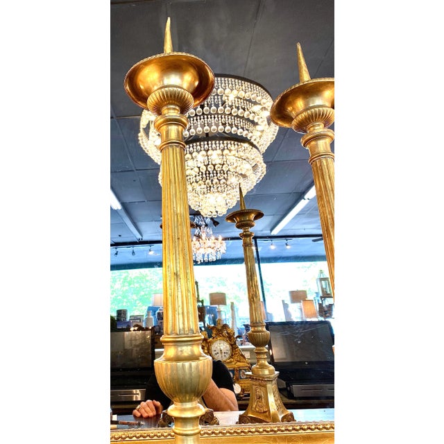 19th. Century Brass Cathedral Candlesticks - a Pair For Sale In Atlanta - Image 6 of 8