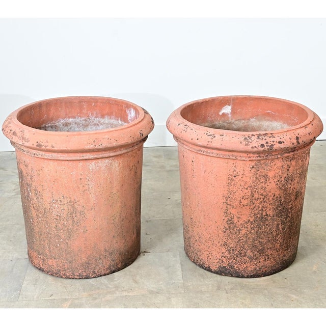Ceramic English Pair of Large 20th Century Terracotta Planters For Sale - Image 7 of 11