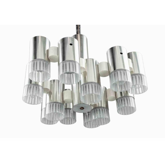 Modernist Chandelier attributed to Gaetano Sciolari, 1970s For Sale - Image 6 of 7