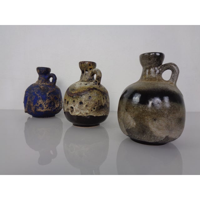 333 Fat Lava Ceramic Vases by Otto Gerharz for Ruscha, Germany, 1960s, Set of 3 For Sale - Image 10 of 10