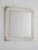 Metal Scandinavian Mirror with White Frame and Brass Details, 1950s For Sale - Image 7 of 7