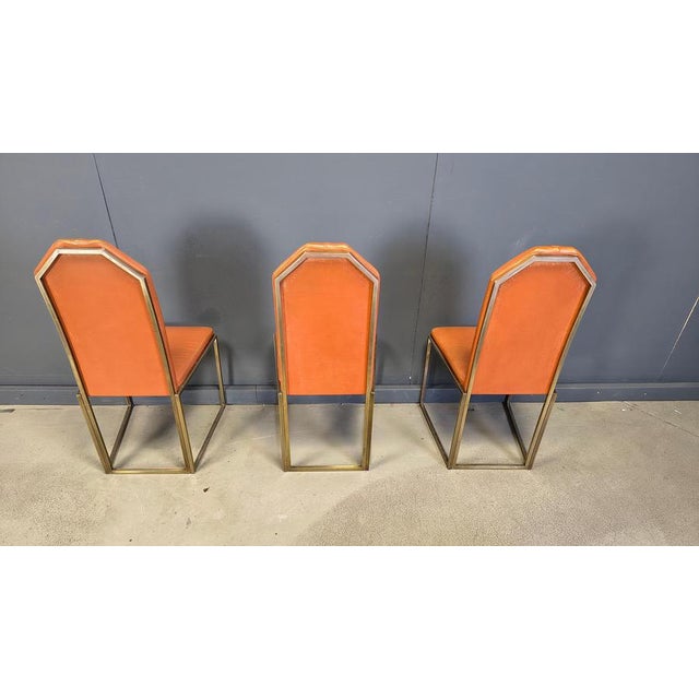 Vintage Brass Dining Chairs from Belgo Chrom, 1970s, Set of 6 For Sale - Image 9 of 15