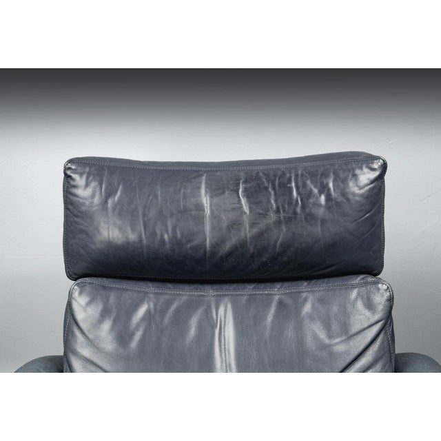 Blue Leather Armchair from Cor Conseta, Germany, 1980s For Sale - Image 15 of 18
