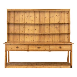 Irish Pine Wood Pot Board Dresser For Sale