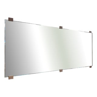Long Modern Wooden Mirror For Sale