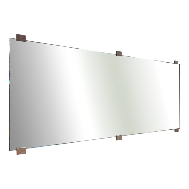 Long Modern Wooden Mirror For Sale