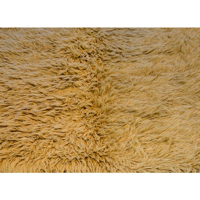 Camel Vintage Mid Century Grecian Flokati Rug For Sale - Image 8 of 10