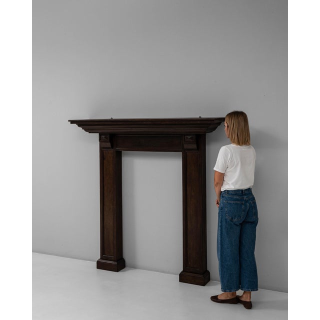 Neoclassical 1900s French Neoclassical Wooden Fireplace Mantel in Original Patina For Sale - Image 3 of 18