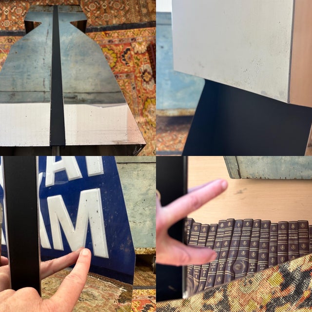 1970s Vintage Silver Modern Lighted Pedestal & Magazine Rack Attributed to Neil Small for George Kovacs For Sale - Image 12 of 12