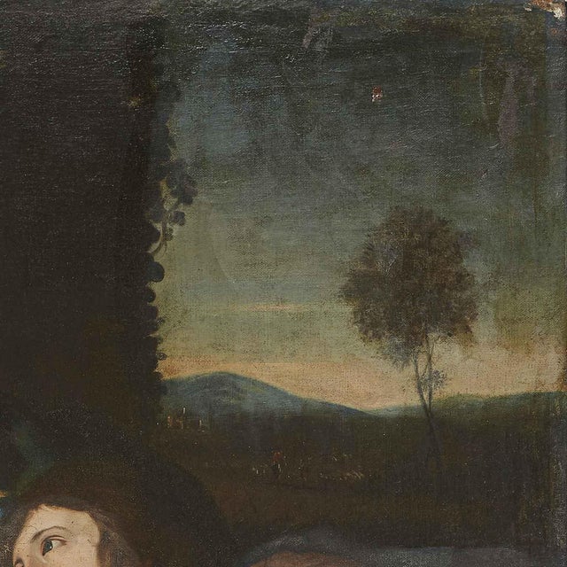 Madonna and Child with the Infant Saint John, 1600s, Oil on Canvas For Sale - Image 7 of 8