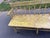 Vintage Early American Primitive Style Yellow Painted Deacon's Bench For Sale - Image 4 of 18