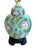 Chinoiserie Mid 20th Century Green Asian Lotus Lamp With Jute Lamp Shade For Sale - Image 3 of 10