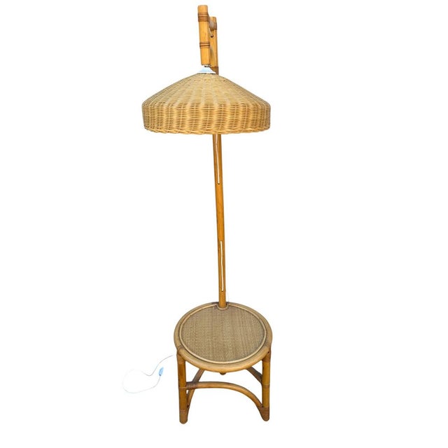 1960s Living Room Lamp with Integrated Side Table, 1960s For Sale - Image 5 of 16