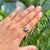 2.28 Carat Sapphire Georgian Style Black Rodium Solitaire Ring Size 5 in 18k Solid Gold For Sale - Image 10 of 16