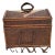 Bamboo Wooden Storage Box With Woven Handles, Hand Carved For Sale