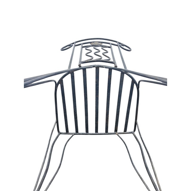 French Style French Style Wrought Iron Chairs, Set of 4 For Sale - Image 9 of 9
