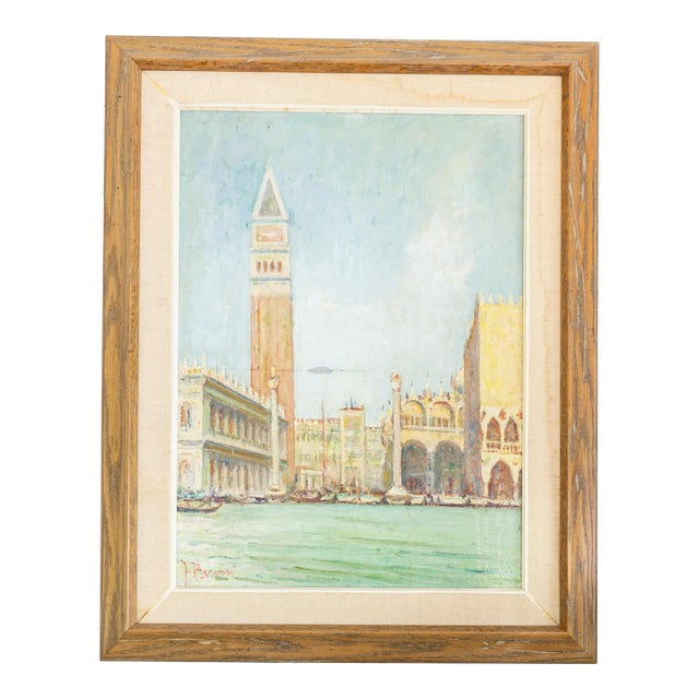 Venice Grand Canal Painting by Italian Artist Franco Baroni For Sale