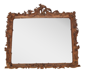 Carved Wooden Frame with Mirror, 1880s
