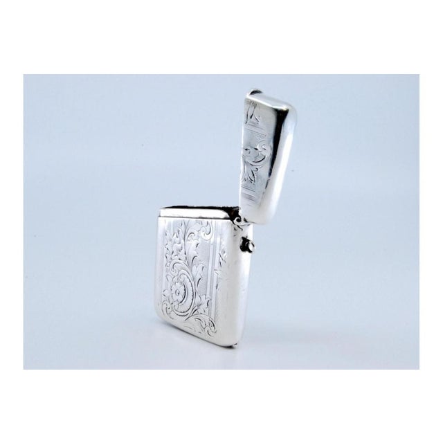 Silver Matchbox with Engraved Plant Motifs For Sale - Image 6 of 11