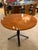 Carlo Ratti Geometric Walnut Round Table With Iron Base, Italy, 1950s For Sale - Image 4 of 11