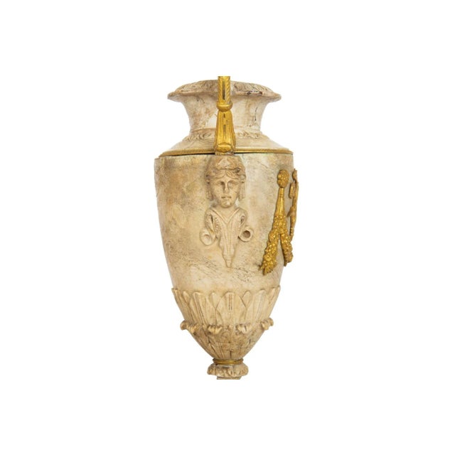 Metal Pair Charles X Bronze-Mounted & Carved Alabaster Vases For Sale - Image 7 of 12
