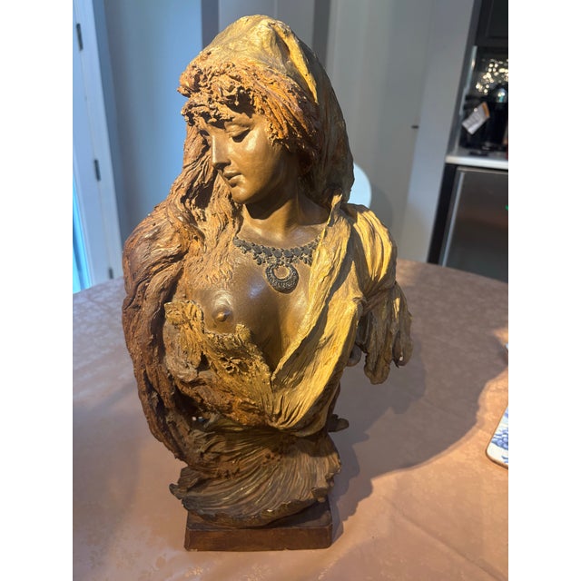 1900s Stellmacher Terracotta Bust For Sale - Image 11 of 12