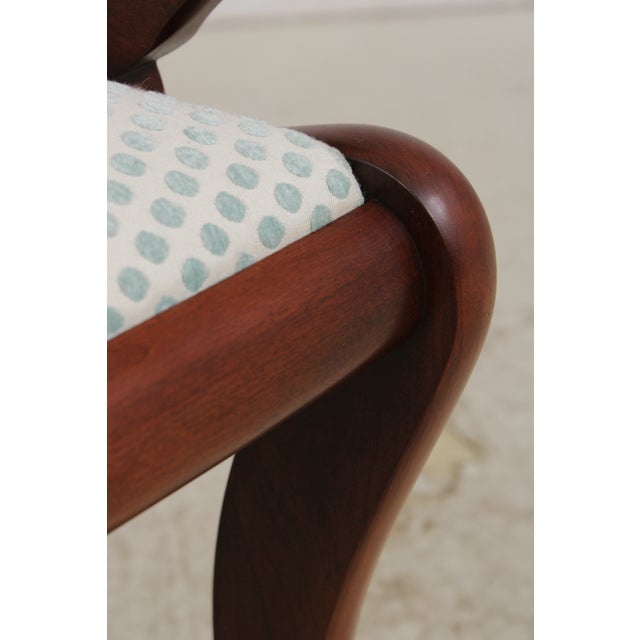 Henkel Harris Vintage Cherry Scroll Arm Open Armchair For Sale - Image 13 of 15