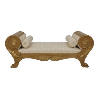 Neoclassical Italian Design Day Bed Chaise Lounge For Sale