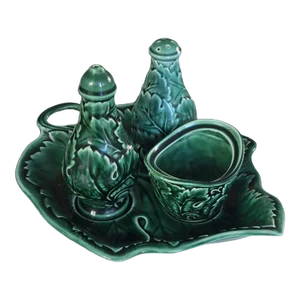 Vintage Etruria & Barlaston Wedgwood England Majolica - Salt & Pepper Set of 4