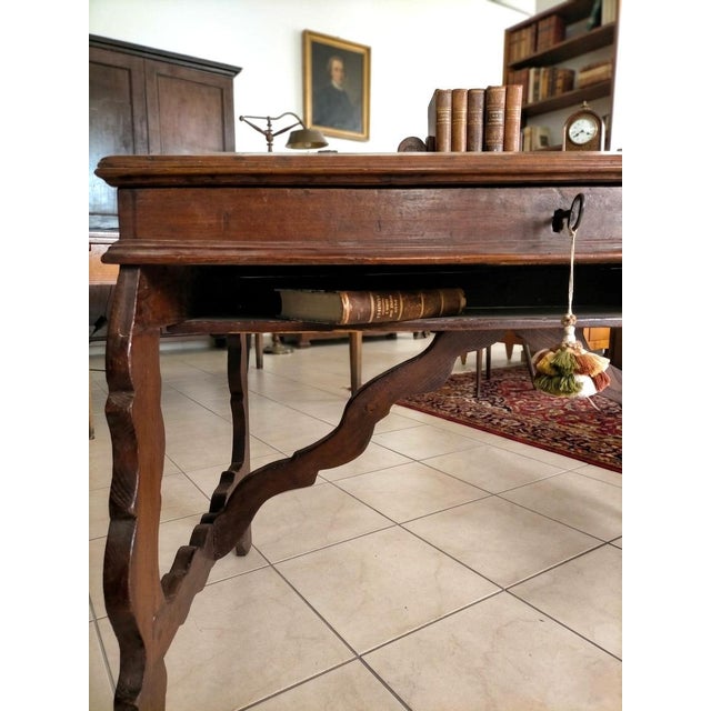 Refectory Style Writing Desk with Opening Top, 18th Century For Sale - Image 4 of 6