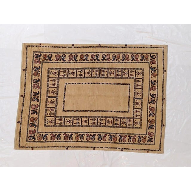 1990s Vintage Signed Persian Kashkuli Rug For Sale - Image 9 of 9