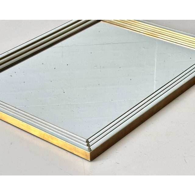 Gold Wall Mirror Framed with Beveled Mirror Glass For Sale - Image 8 of 11