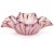 Murano Vintage Murano Fratelli Toso Pink White Copper Aventurine Ribbons Italian Large Art Glass Bowl For Sale - Image 4 of 8