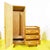 Vintage Wooden Wardrobe with Side Drawer and Slanted Legs For Sale - Image 6 of 10