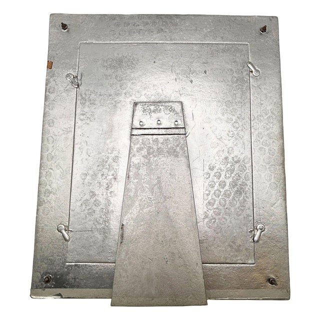 Metal Mid 20th Century 8"x10" Mirrored Tabletop Picture Frame W/ Lucite Cane Borders For Sale - Image 7 of 10