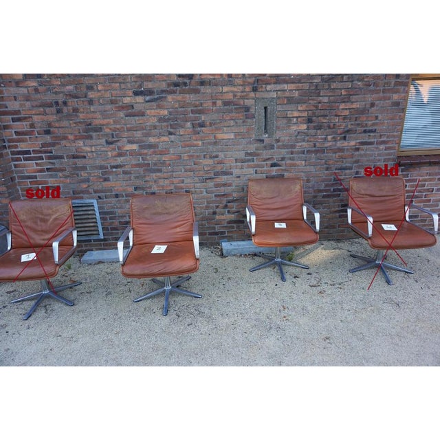 Program 2000 Armchair in Leather by Delta Design for Wilkhahn, 1960s For Sale - Image 9 of 18