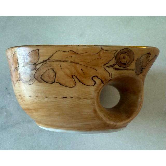 Vintage Hand Painted Porcelain Shaving Mug For Sale - Image 4 of 9