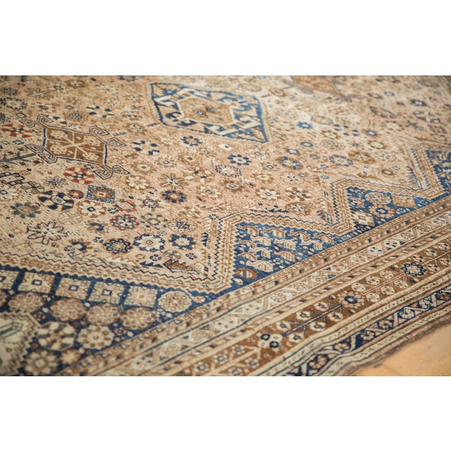 Vintage Distressed Qashqai Carpet - 7'4" X 9'7" For Sale - Image 10 of 12