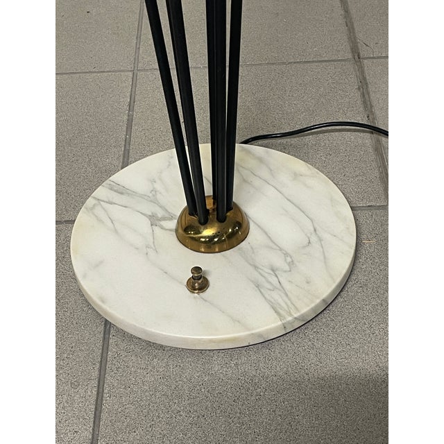 Metal Alberello Glass Floor Lamp form Stilnovo, 1950s For Sale - Image 7 of 18