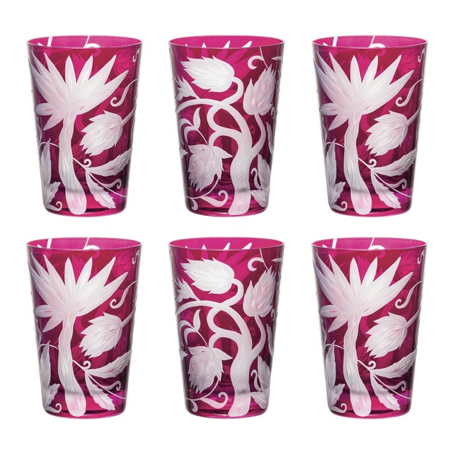 Artel ARTEL Jungle Deco Tumbler in Fuschia - Set of 6 For Sale - Image 4 of 4