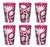 Artel ARTEL Jungle Deco Tumbler in Fuschia - Set of 6 For Sale - Image 4 of 4