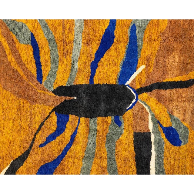 Contemporary Striking Hand-Knotted Wool Rug by Azele Studio For Sale - Image 3 of 11