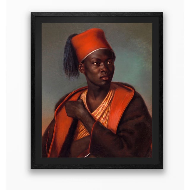Atelier Aria Lumae Nineteenth Century Orientalist Nubian Guard Ottoman Portrait Fine Art Gallery Board Print 16 X 20 For Sale - Image 12 of 14