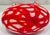 Vintage Murano-Style Red & White Hand-Blown Art Glass Handbag Purse Vase For Sale - Image 9 of 9